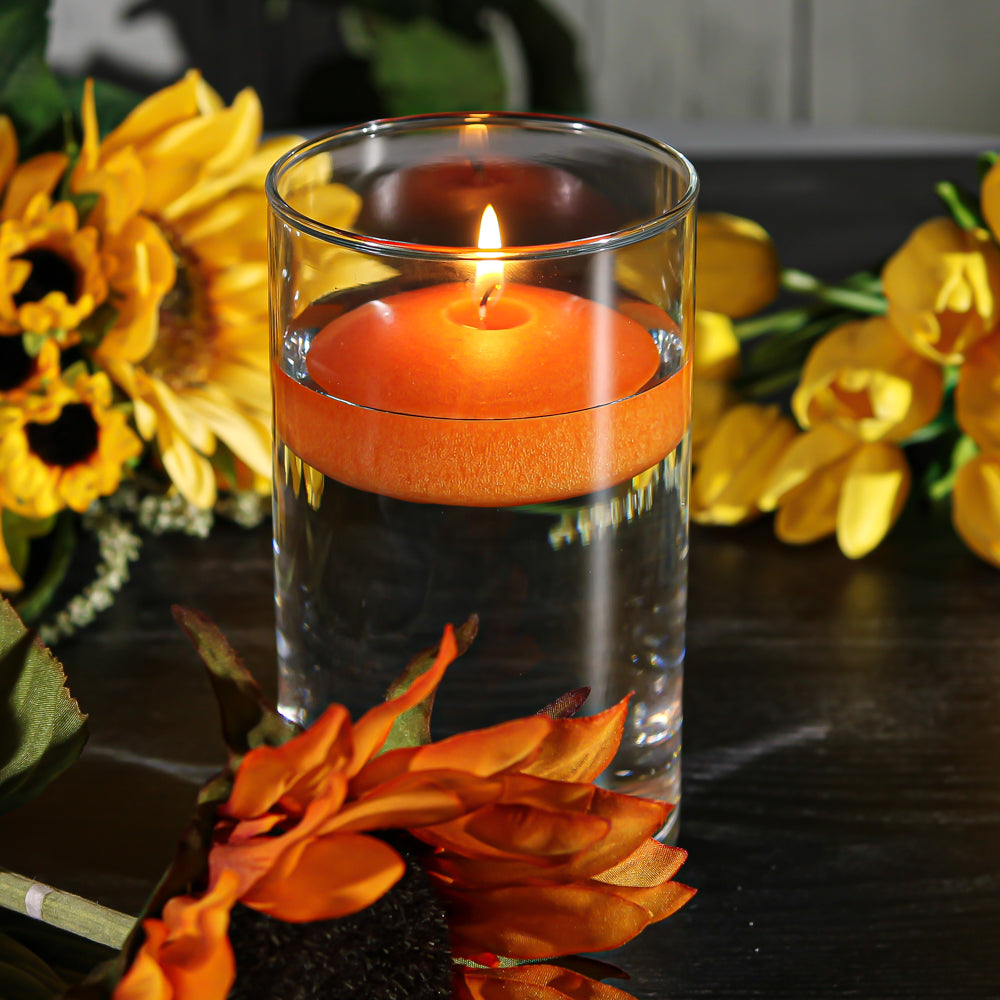 Richland Floating Candles 3" Orange Set of 12