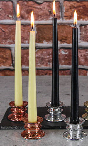 Richland Athena Taper Candle Holder & Richland 10" Taper Candles Set of 20 (Choose your color)