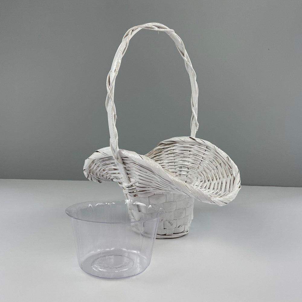 Flower Girl Basket w/ Liner - Candles4Less