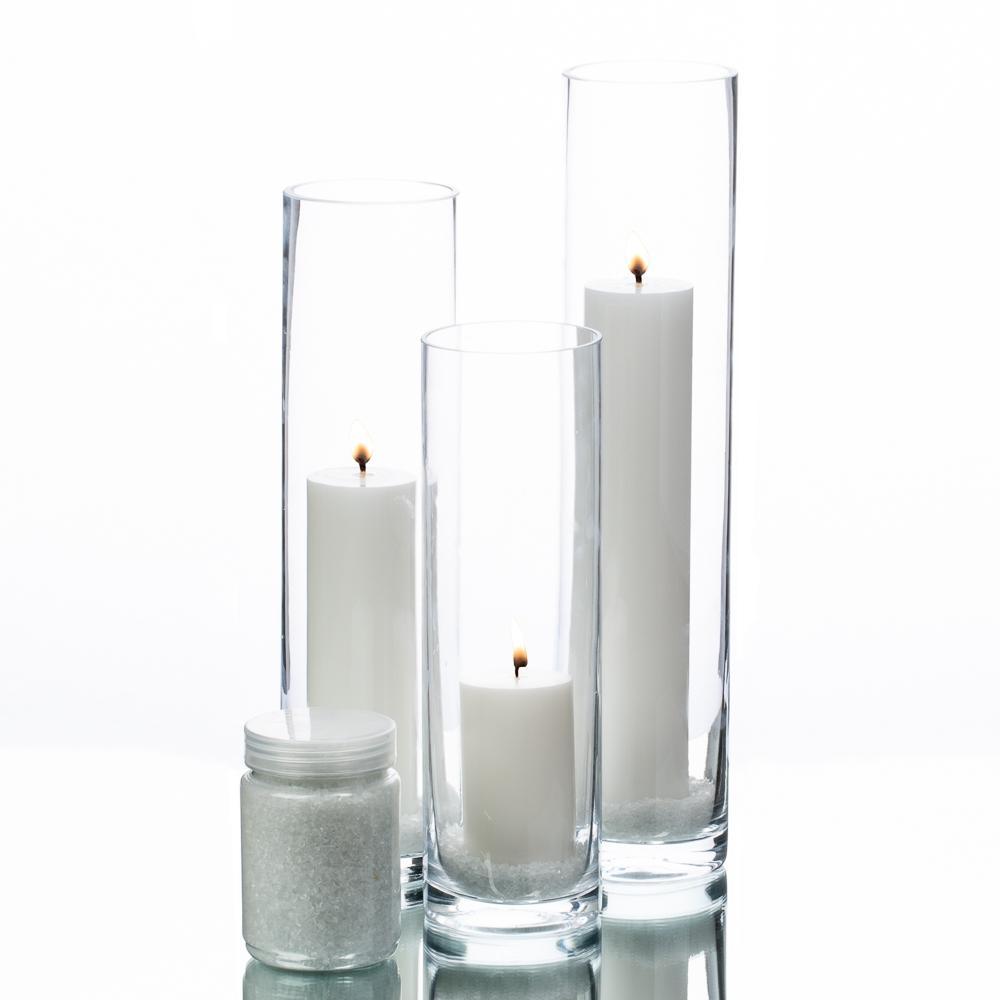 Richland Ribbed Unique Mercury Glass Pillar Candle Holder Set of 3