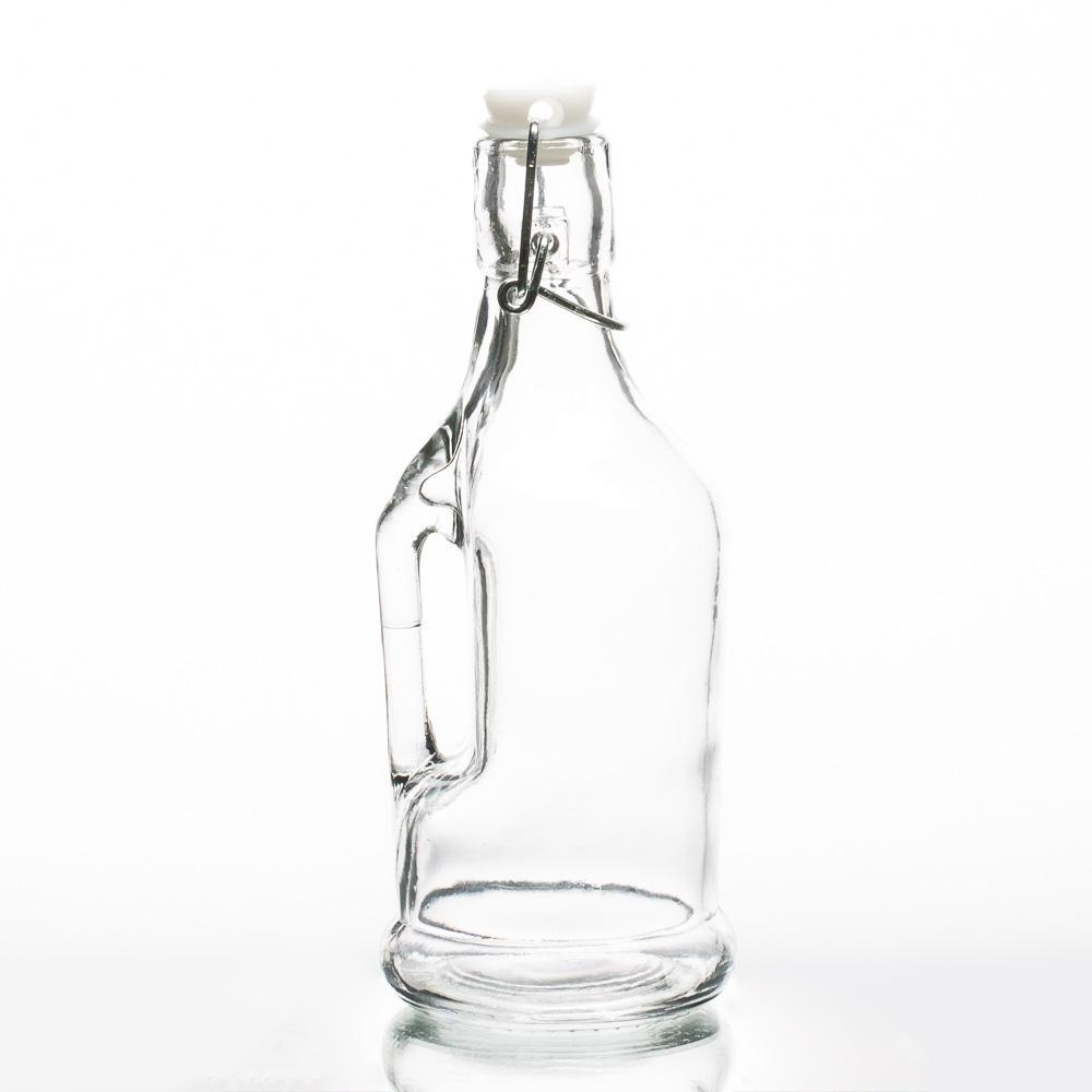 Clear Glass 6 oz. Pyramid Glass Bottle 7in