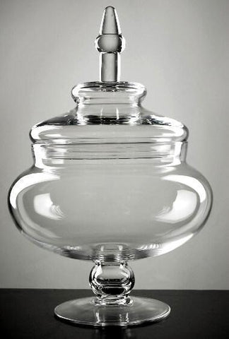 3 pcs 9 13 14 tall Clear Glass Apothecary Jars with Lids