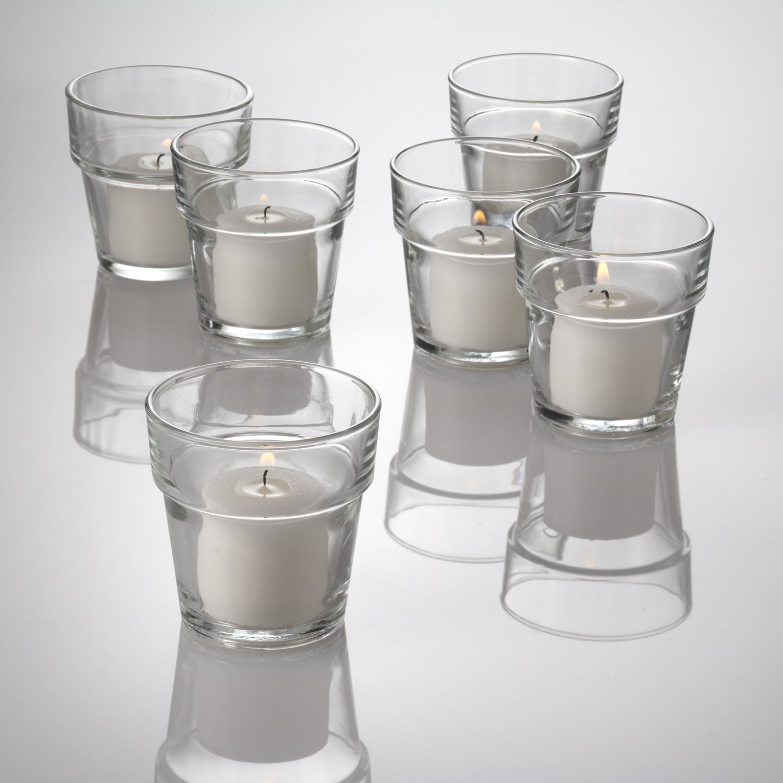 Sterno 40114 Clear Glass Votive Candle - PetiteLites 8 Hour Wax