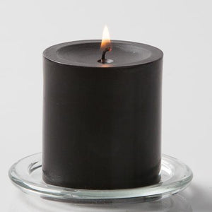 Richland Pillar Candles 3"x3" Black Set of 12