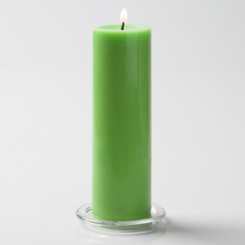 Richland Pillar Candles 3"x9" Green Set of 6