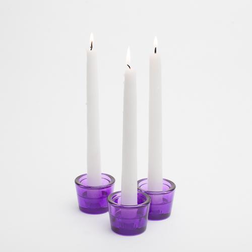 richland multi use tealight and taper holder purple set of 72