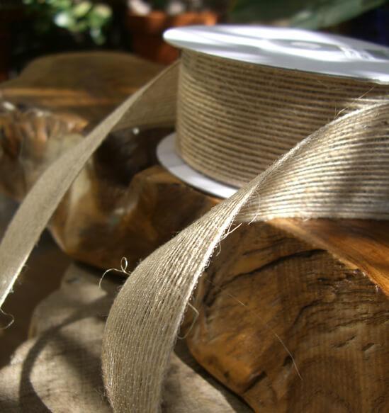 Burlap Ribbon - Recycle Burlap Ribbon - Jute Ribbon - SilkRouteIndia