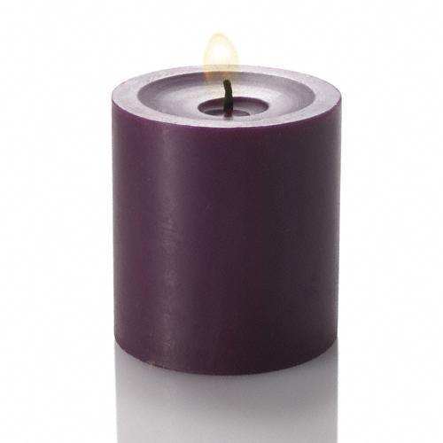 Richland Pillar Candles 3"x3" Purple Set of 24